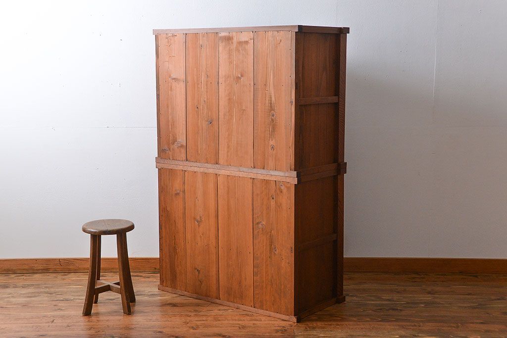 アンティーク家具　古民具・骨董　欅材!重ね水屋箪笥