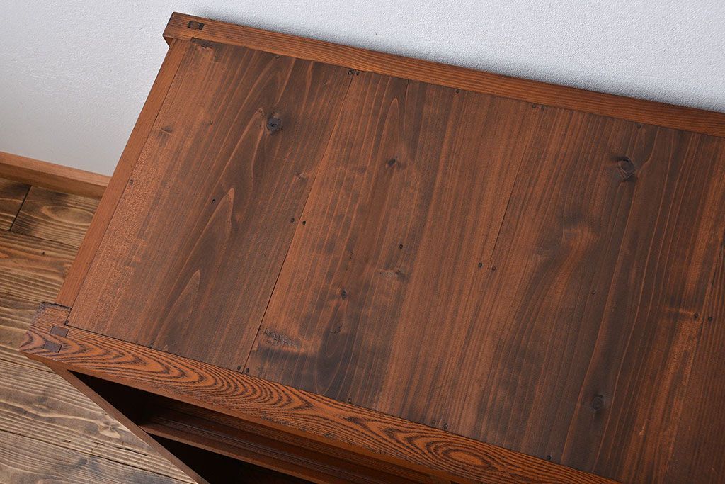 アンティーク家具　古民具・骨董　欅材!重ね水屋箪笥