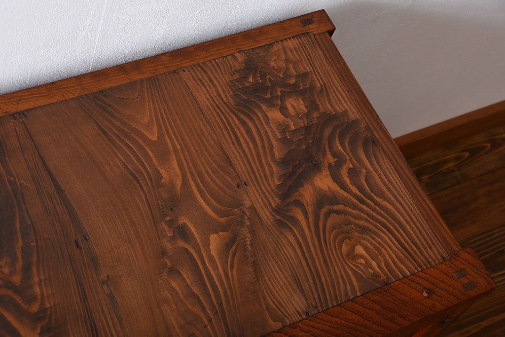 アンティーク家具　古民具・骨董　欅材!重ね水屋箪笥