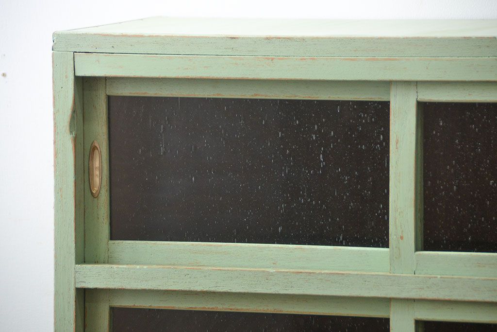 アンティーク家具　アンティークペイント　小振りな食器棚