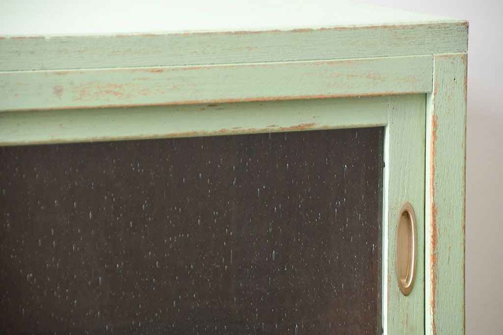 アンティーク家具　アンティークペイント　小振りな食器棚