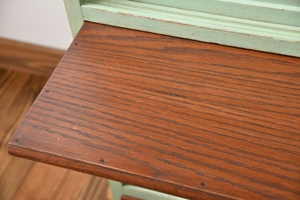 アンティーク家具　アンティークペイント　小振りな食器棚