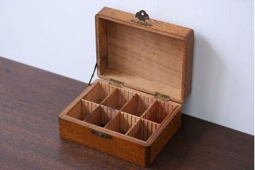 アンティーク雑貨　アンティーク　ナラ材　小さな収納箱