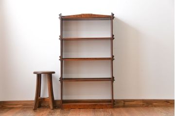 レトロ家具　昭和レトロ　栓材　楔(くさび)式本棚