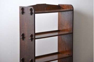 レトロ家具　昭和レトロ　栓材　楔(くさび)式本棚