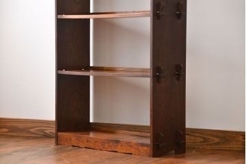 レトロ家具　昭和レトロ　栓材　楔(くさび)式本棚