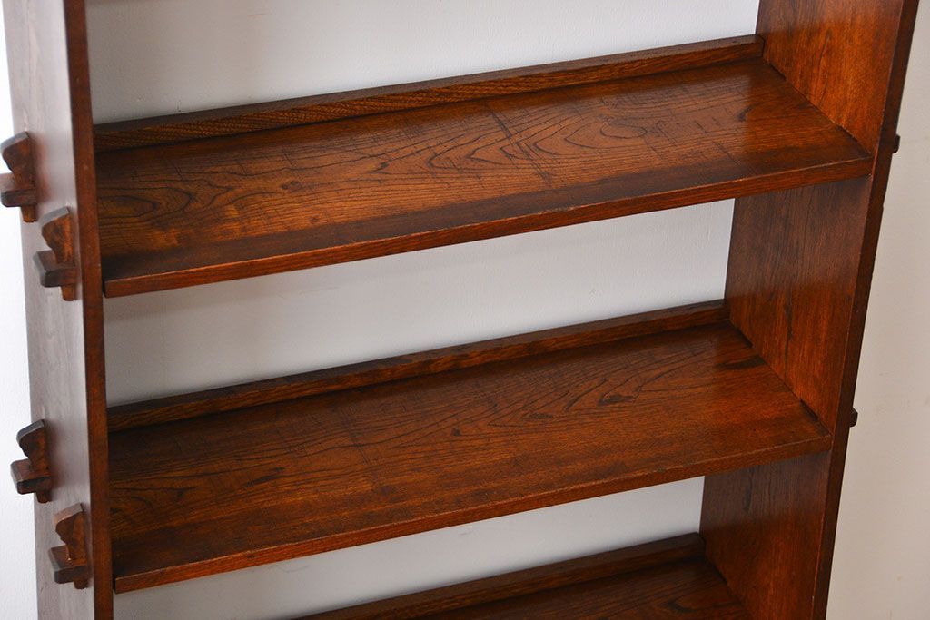 レトロ家具　昭和レトロ　栓材　楔(くさび)式本棚