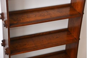 レトロ家具　昭和レトロ　栓材　楔(くさび)式本棚