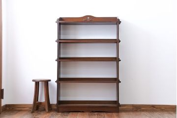 レトロ家具　昭和レトロ　上品な楔(くさび)式本棚