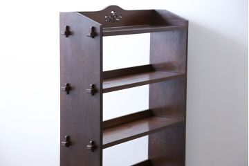 レトロ家具　昭和レトロ　上品な楔(くさび)式本棚