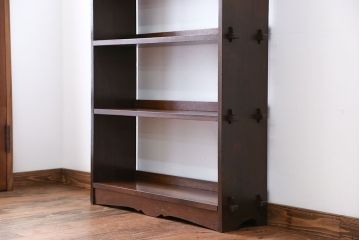 レトロ家具　昭和レトロ　上品な楔(くさび)式本棚