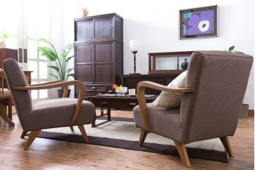 レトロ家具　アンティーク　レトロなシングルソファ(一人掛けソファ)(1)