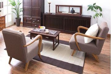 レトロ家具　アンティーク　レトロなシングルソファ(一人掛けソファ)(1)