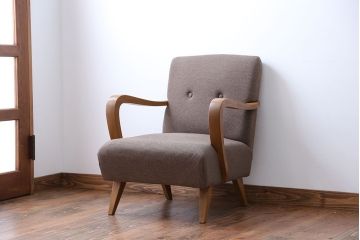 レトロ家具　アンティーク　レトロなシングルソファ(一人掛けソファ)(1)