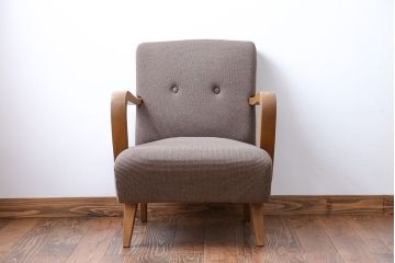 レトロ家具　アンティーク　レトロなシングルソファ(一人掛けソファ)(1)