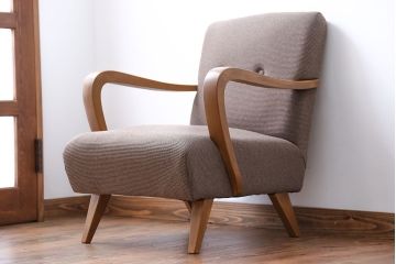 レトロ家具　アンティーク　レトロなシングルソファ(一人掛けソファ)(1)