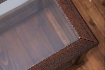 アンティーク家具　アンティーク　小振りな横長ガラスケース