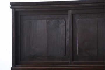アンティーク家具　三方栗材　変わり型　上品な三段重ね箪笥