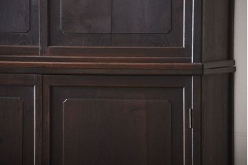 アンティーク家具　三方栗材　変わり型　上品な三段重ね箪笥