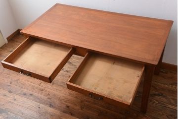 アンティーク家具　イギリスアンティーク　オーク材　ダイニングテーブル