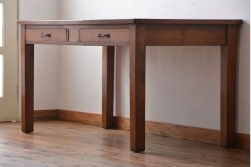 アンティーク家具　イギリスアンティーク　オーク材　ダイニングテーブル