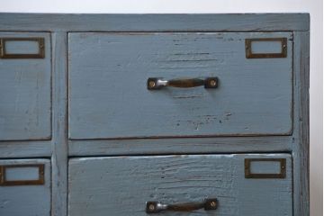 アンティーク家具　アンティークペイント　14杯引き出し