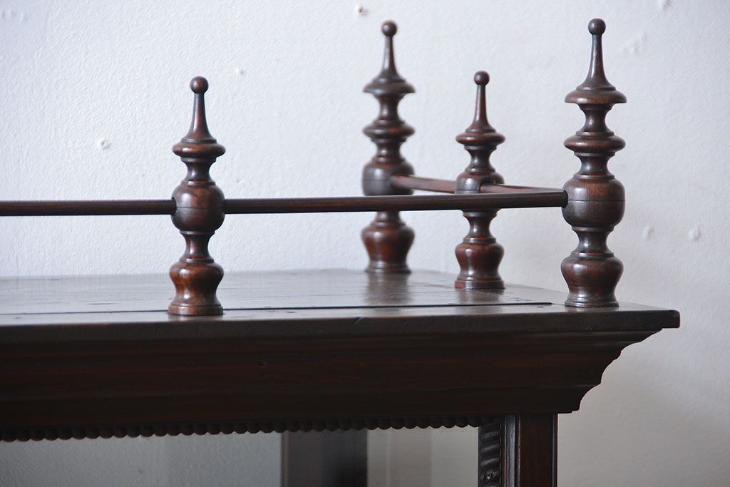 アンティーク家具　大正ロマン　天枠付き!古いタバコ屋のアンティークガラスケース