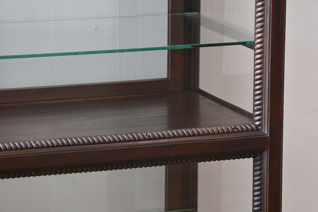 アンティーク家具　大正ロマン　天枠付き!古いタバコ屋のアンティークガラスケース