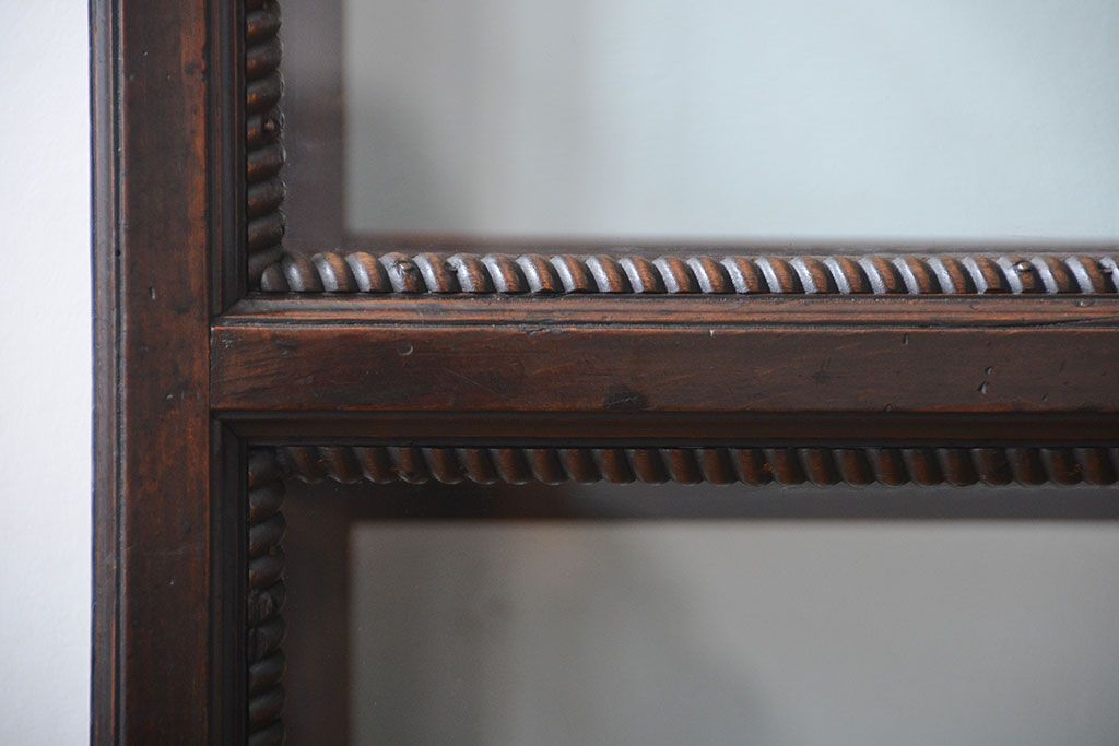 アンティーク家具　大正ロマン　天枠付き!古いタバコ屋のアンティークガラスケース