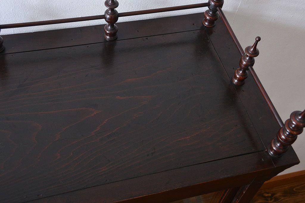 アンティーク家具　大正ロマン　天枠付き!古いタバコ屋のアンティークガラスケース