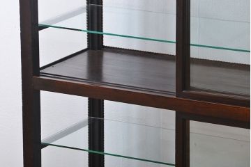 アンティーク家具　大正ロマン　天枠付き!古いタバコ屋のアンティークガラスケース
