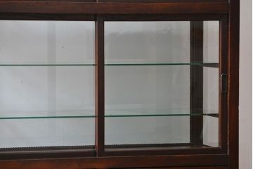 アンティーク家具　大正ロマン　天枠付き!古いタバコ屋のアンティークガラスケース