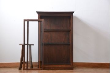 アンティーク家具　アンティーク　タモ材　ガラスケース
