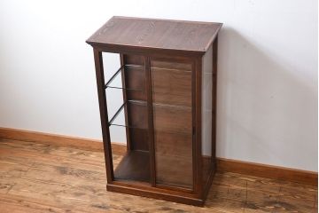 アンティーク家具　アンティーク　タモ材　ガラスケース