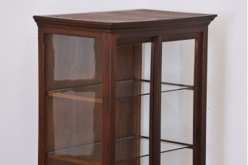 アンティーク家具　アンティーク　タモ材　ガラスケース