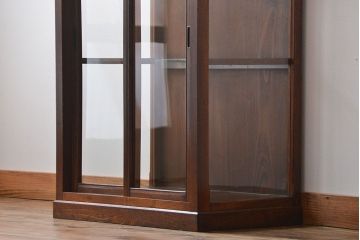 アンティーク家具　アンティーク　タモ材　ガラスケース