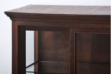 アンティーク家具　アンティーク　タモ材　ガラスケース