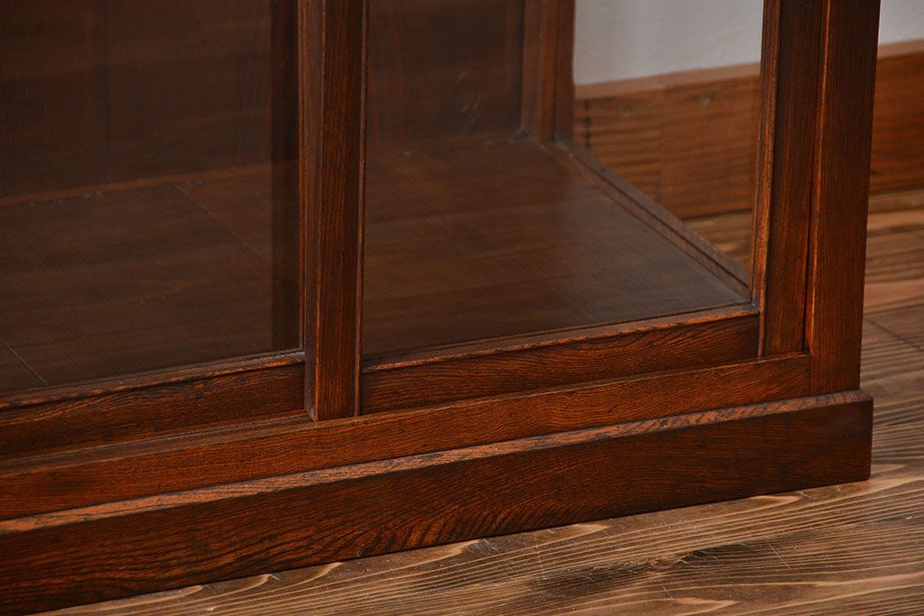 アンティーク家具　アンティーク　タモ材　ガラスケース