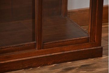 アンティーク家具　アンティーク　タモ材　ガラスケース