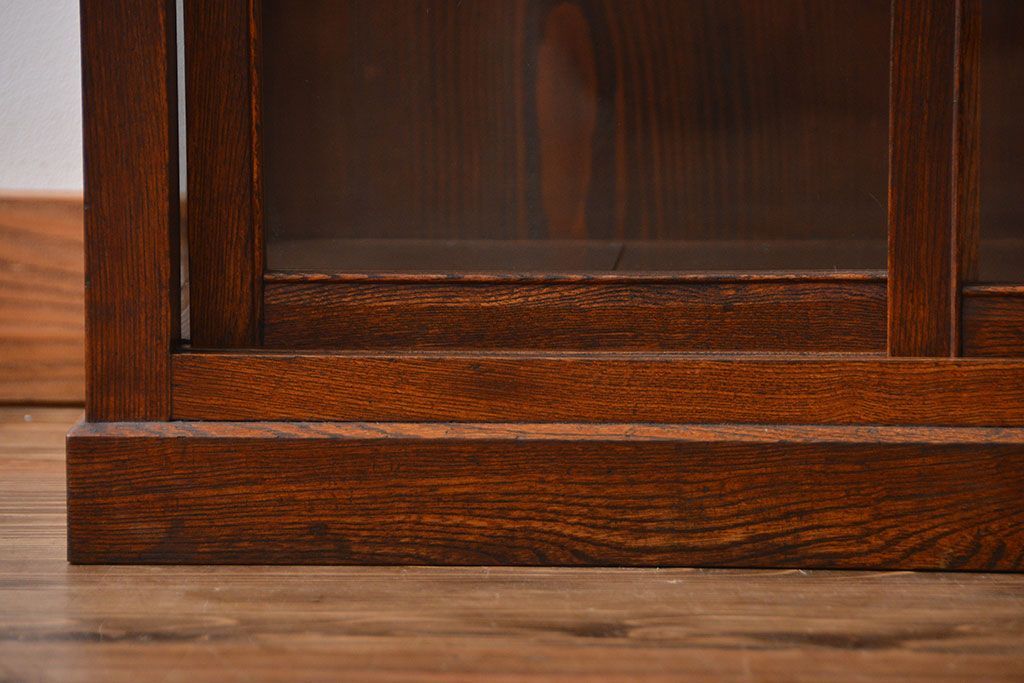 アンティーク家具　アンティーク　タモ材　ガラスケース