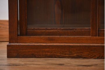 アンティーク家具　アンティーク　タモ材　ガラスケース