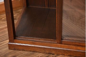 アンティーク家具　アンティーク　タモ材　ガラスケース
