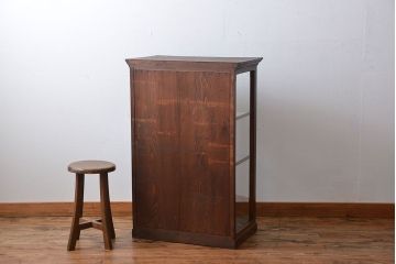 アンティーク家具　アンティーク　タモ材　ガラスケース