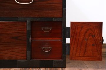 アンティーク家具　古民具・骨董　欅材!時代箪笥ローボード