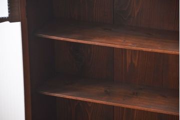 アンティーク家具　大正ロマン　銀モールガラス入り本箱