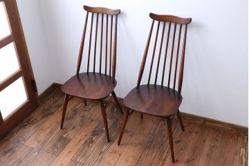 アンティーク家具　アーコール　ゴールドスミスチェア2脚セット(1)