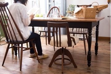 ヴィンテージ家具　イギリスビンテージ　アーコール　ゴールドスミスチェア2脚セット(2)