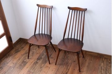 ヴィンテージ家具　イギリスビンテージ　アーコール　ゴールドスミスチェア2脚セット(2)