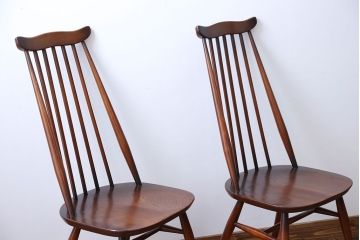 ヴィンテージ家具　イギリスビンテージ　アーコール　ゴールドスミスチェア2脚セット(2)