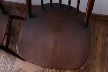 ヴィンテージ家具　イギリスビンテージ　アーコール　ゴールドスミスチェア2脚セット(2)